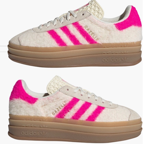 adidas Shoes - 💓 ADIDAS GAZELLE BOLD PINK CREAM FUR 💗